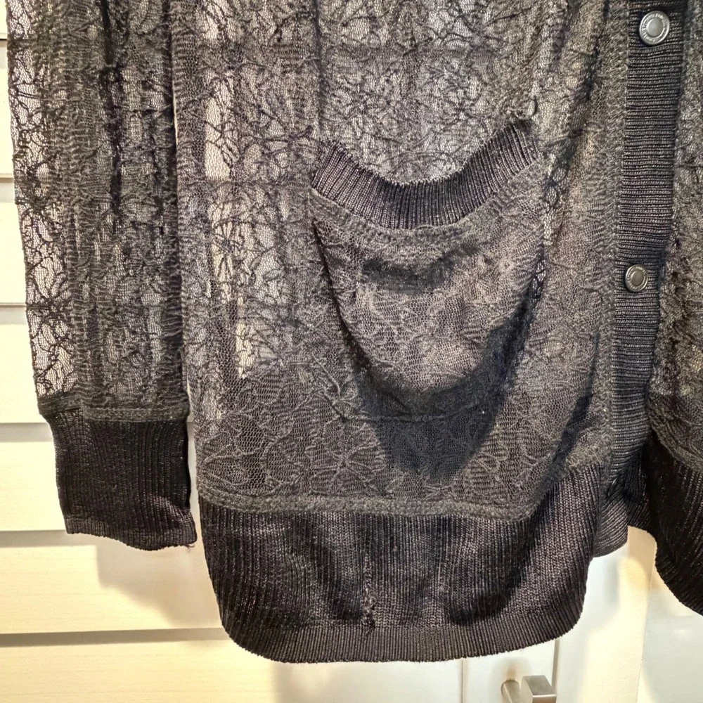 Rodarte For Target‎ Lace Cardigan Sheer Button Front Lightweight Women L
